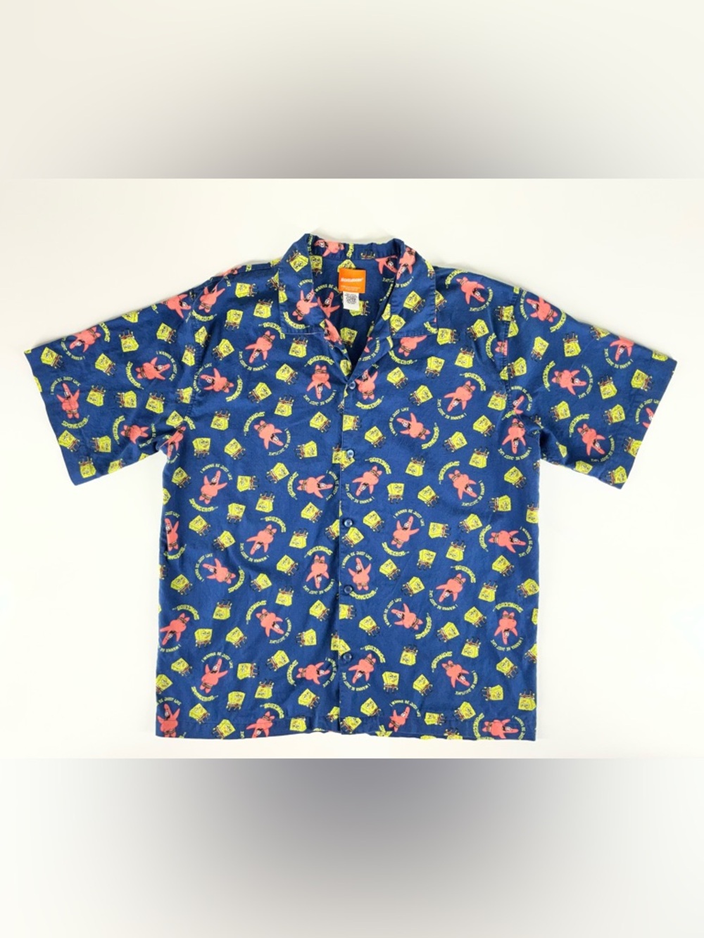 Nickelodeon SpongeBob SquarePants & Patrick Button Down ShortSleeve Shirt Men XL